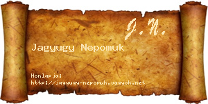 Jagyugy Nepomuk névjegykártya